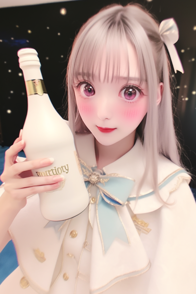 hasukon_a_girl_dressed_in_a_princess_costume_holding_up_a_bottl_084ef84b-ade1-48d7-88a3-46f6bc5591fd